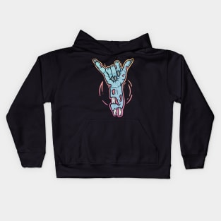 zombie shaka sign Kids Hoodie